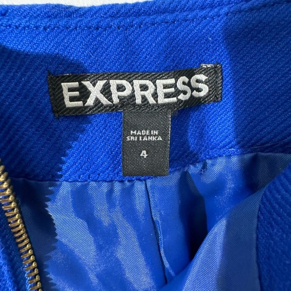 Royal blue mini skirt from Express with zipper - Picture 2 of 2